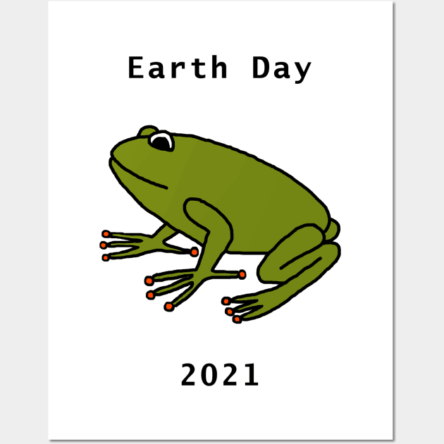 Frog for Earth Day 2021 Wall Art by ellenhenryart